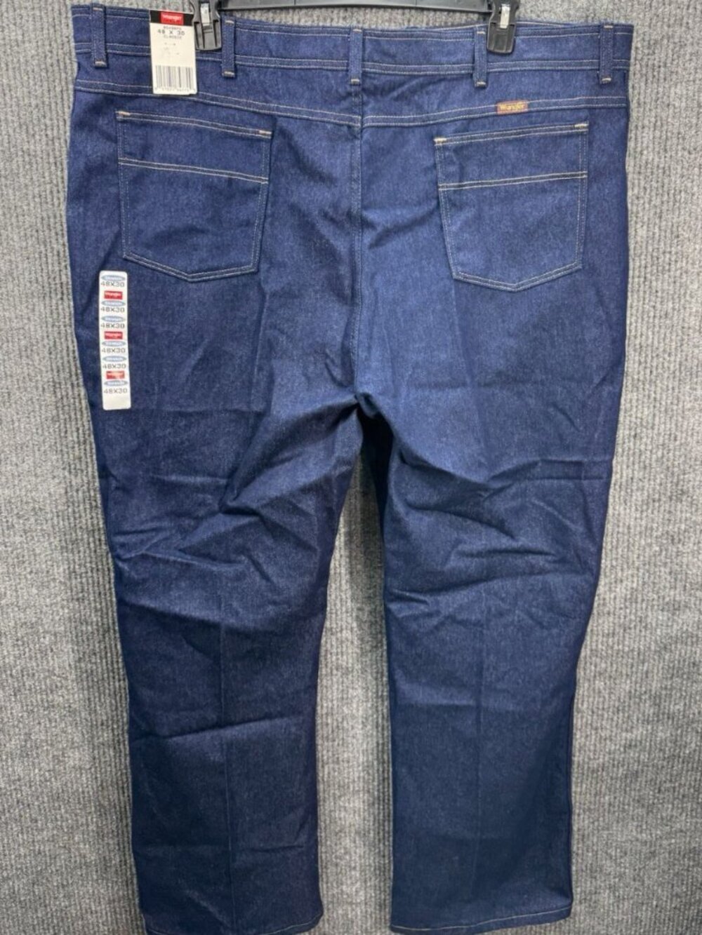 Vintage Wrangler Hero Jeans Mens 48x30 Blue Dark Wash Stretch USA 85498PS NEW - Picture 2 of 11